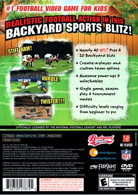 Backyard Football '10 box cover back